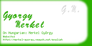 gyorgy merkel business card